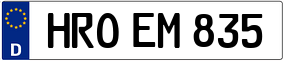 Trailer License Plate